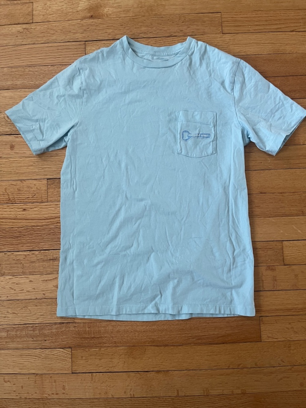 Vineyard Vines Light Blue Crewneck Pocket Tee